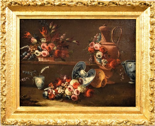 Nature morte de Fleurs - Gaspare López (1677- 1732) - Tableaux et dessins Style Louis XIV